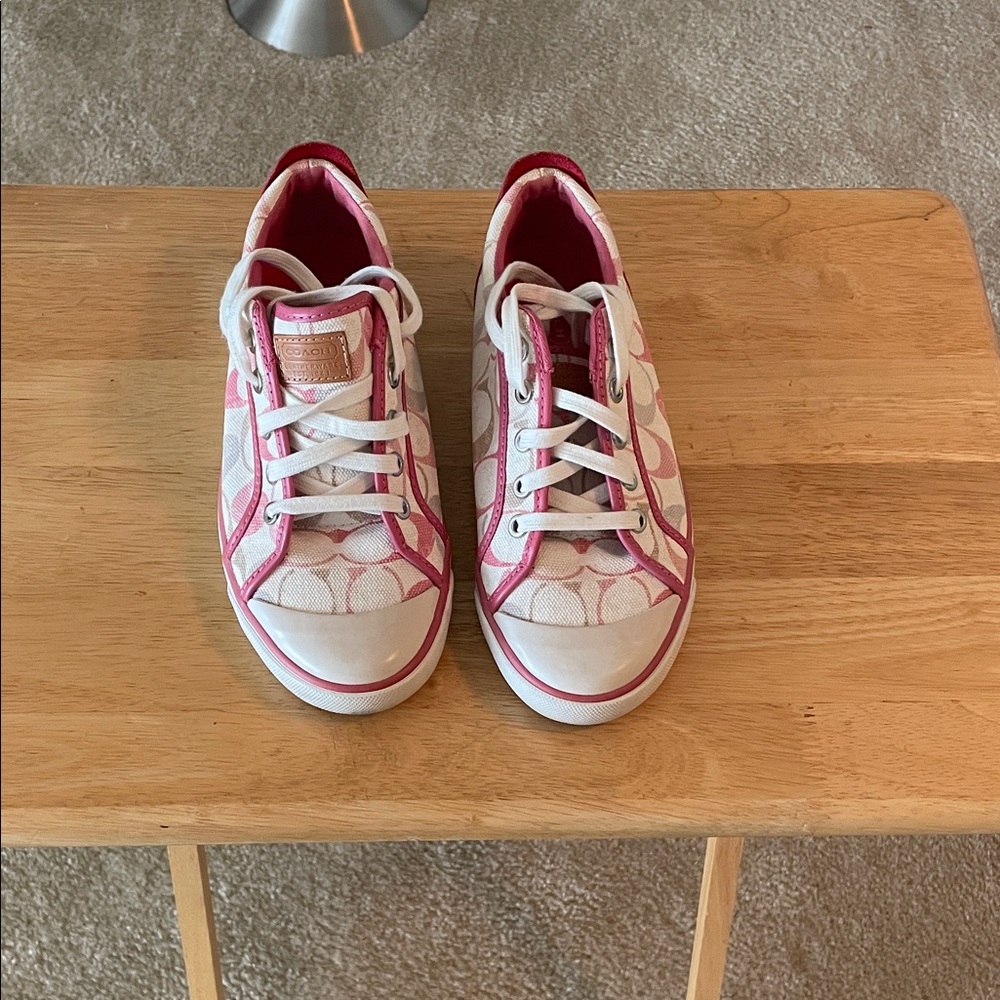 Coach Pink and Cream Women's Sneakers